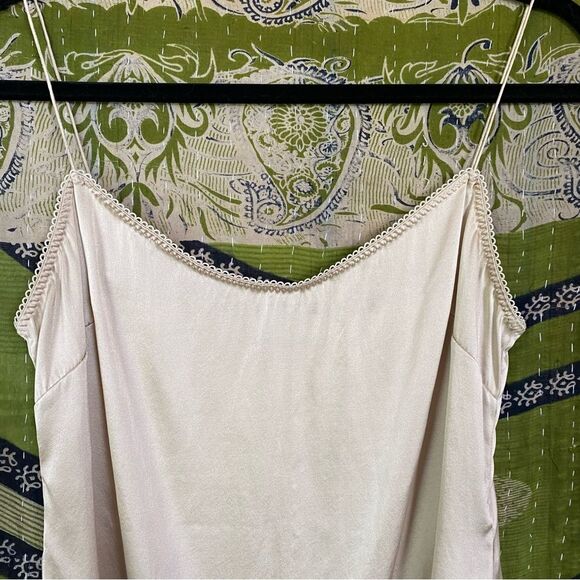 Vintage Y2K Elie Tahari Tan Silk Camisole Size Small - Picture 2 of 13